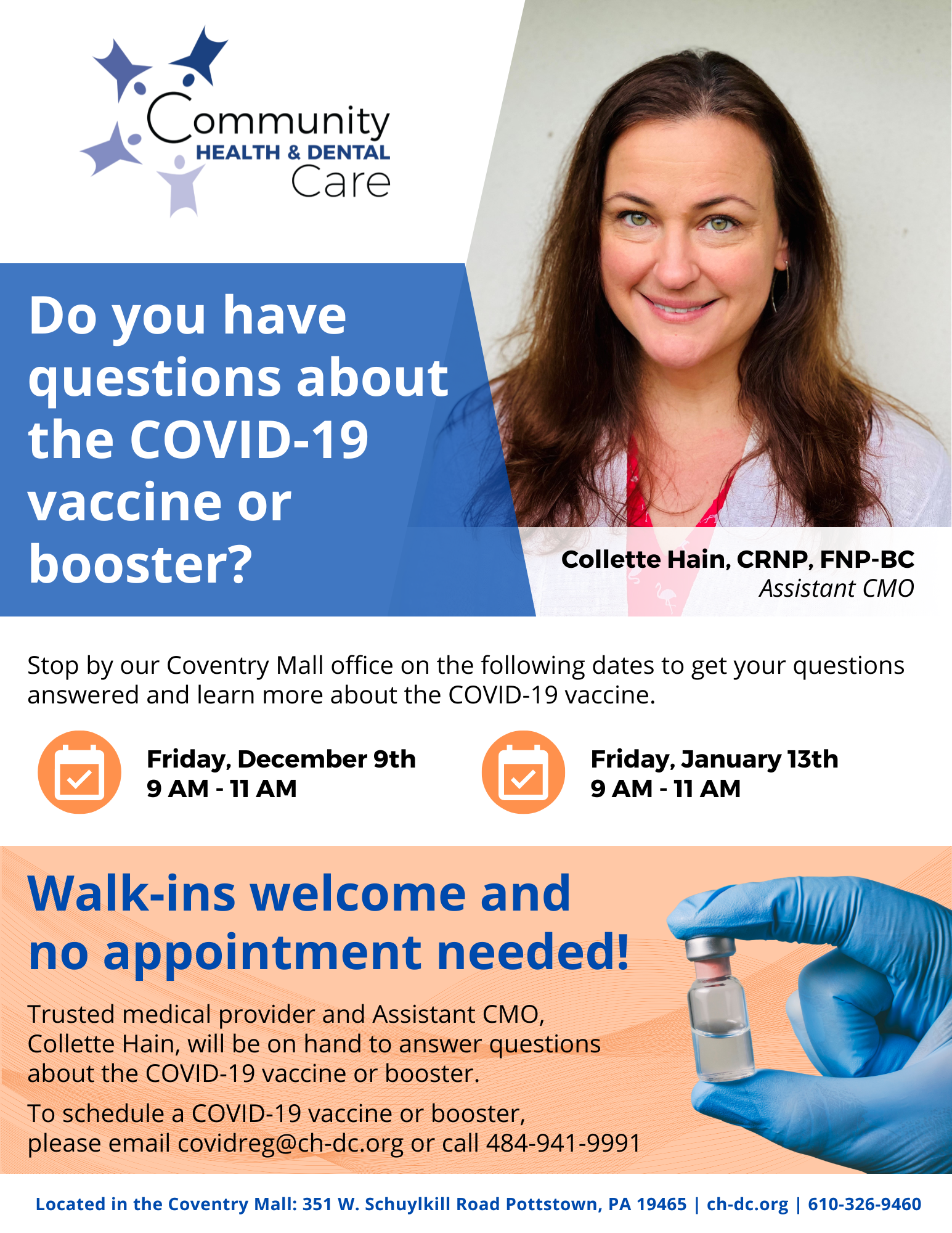 COVID Vaccine Info Event Flyer