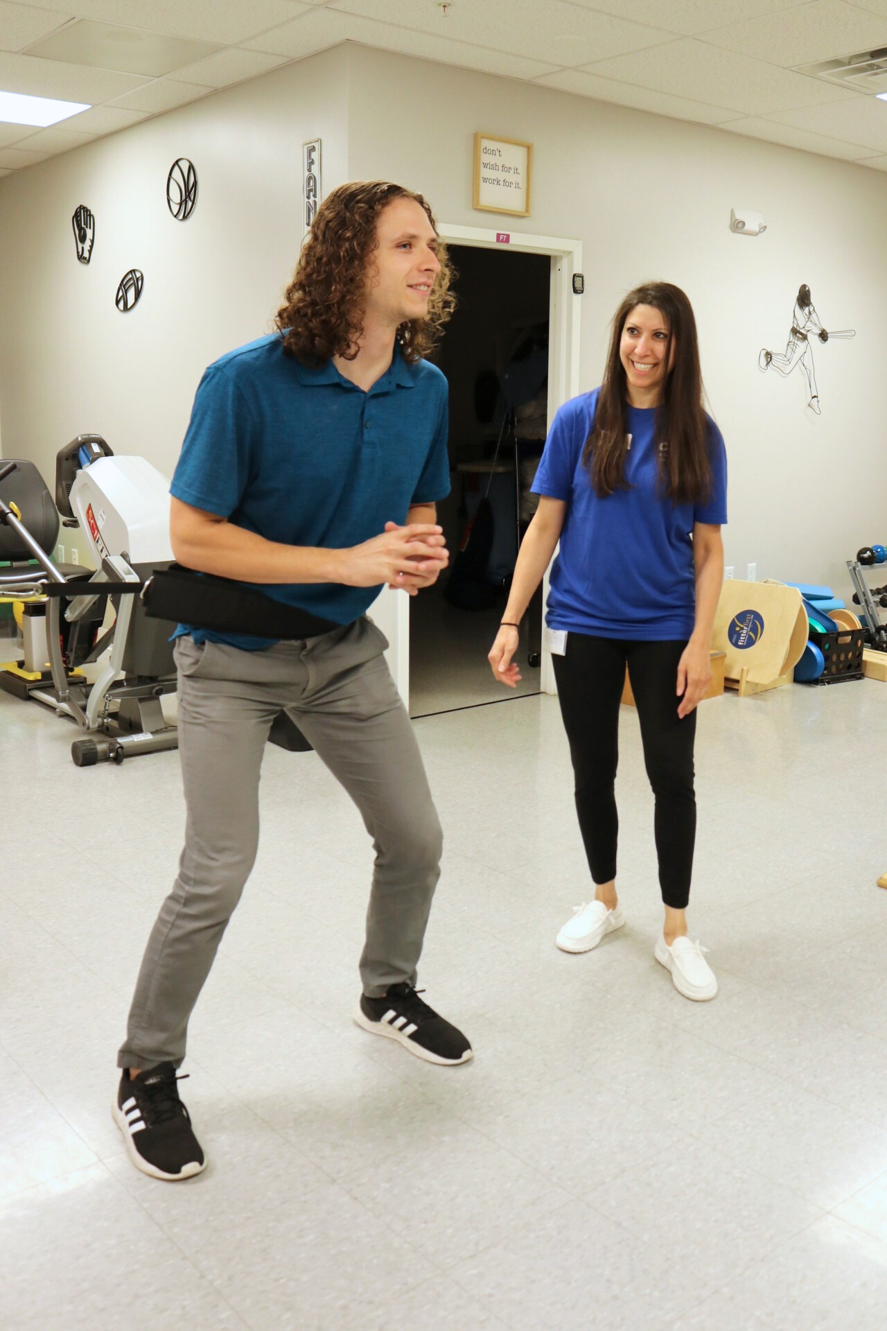 Physical Therapy provider guiding patient in techniques.