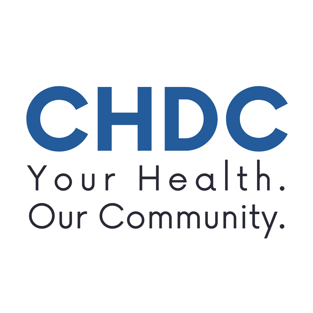 CHDC company name with branded slogan "Your Health. Our Community."